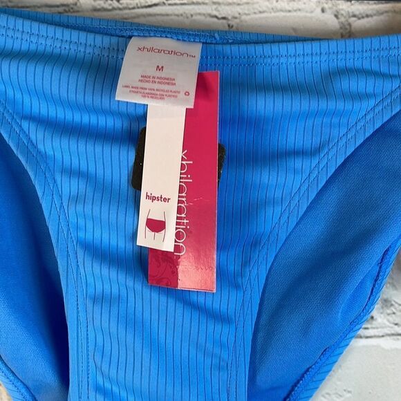 Xhilaration Women’s Blue Bikini Bottom,‎ Size Medium, New with tags, Side tie - Picture 5 of 5